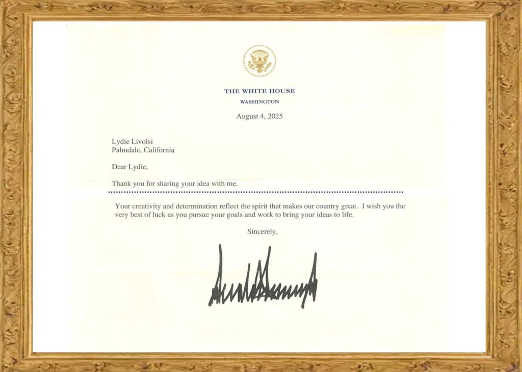 White House Gold Framed image