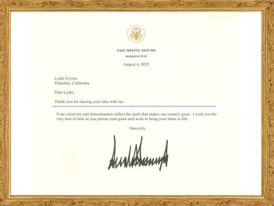 The White House Recognizes MYDENTALWIG’s Vision: A Personal Letter from President Trump to CEO Lydie Livolsi
