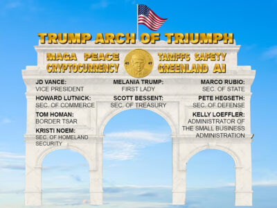 Lydie Livolsi Unveils the TRUMP ARCH OF TRIUMPH in Sainte Lydie City: A Tribute to President Trump & His Administration